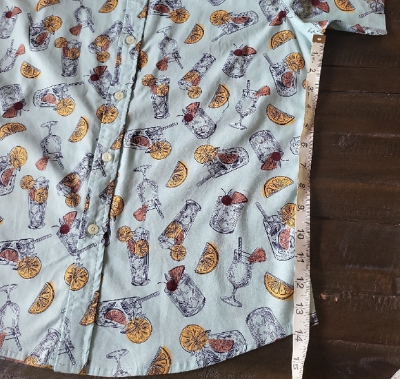 Goodfellow & Co Cocktail Print Men's Shirt - White - Picture 5 of 5